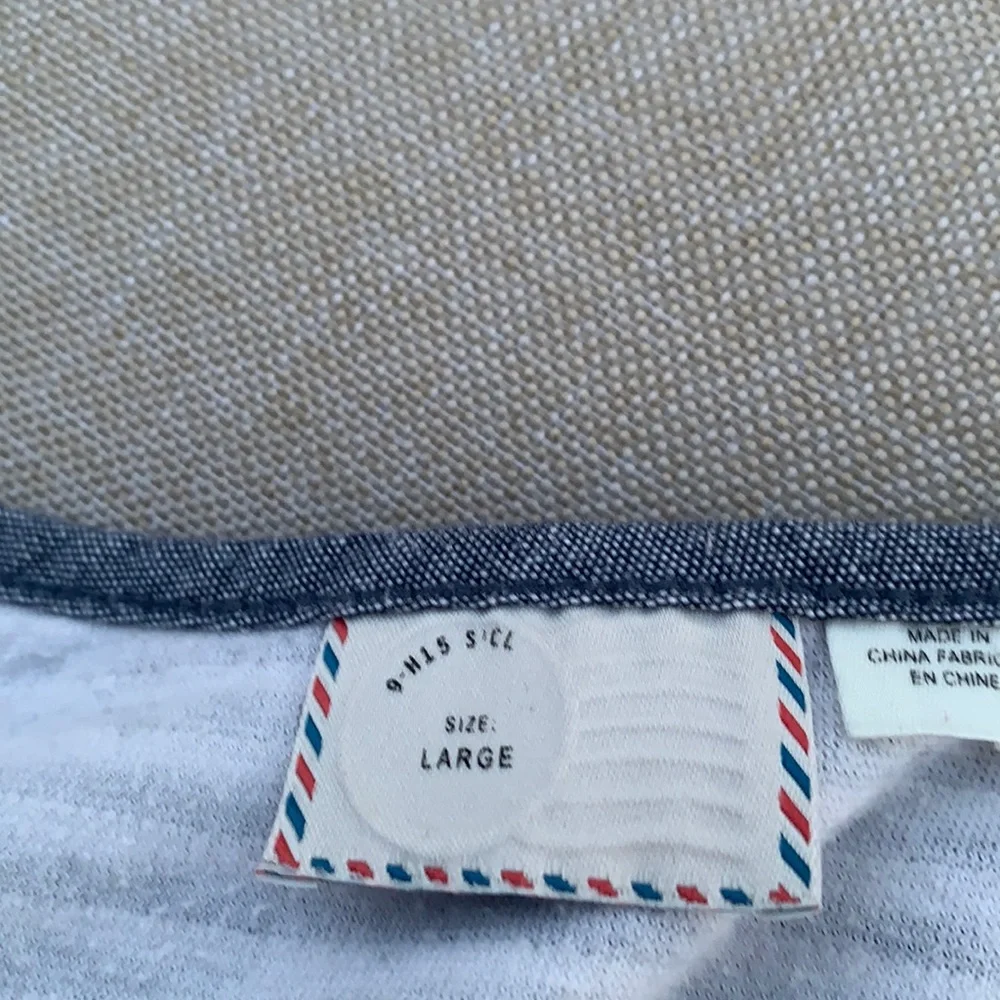 Anthropologie Postmark blue and white strip midi dress large - Picture 4 of 9